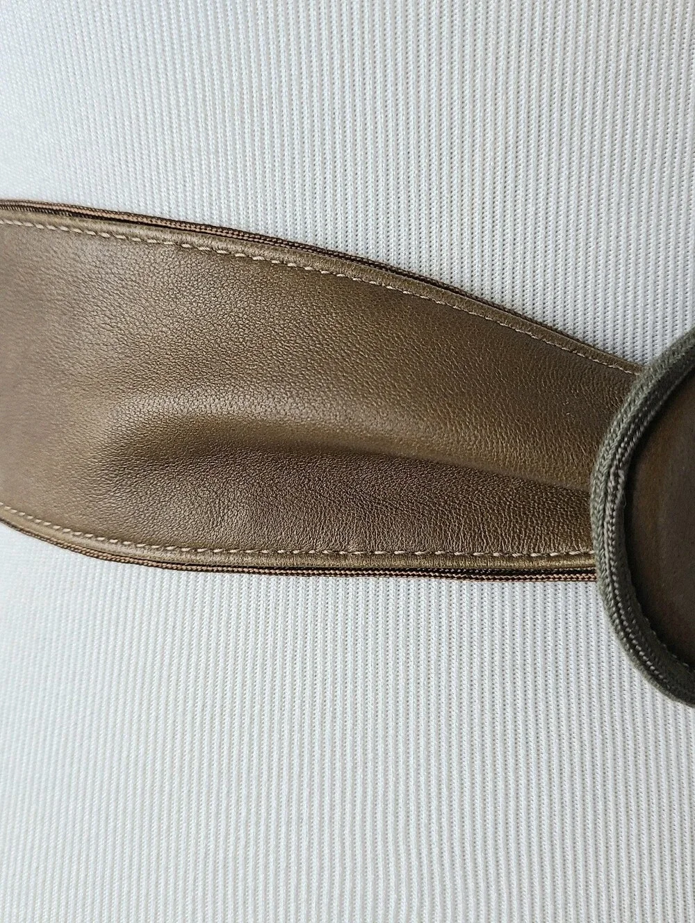 NWT Infinity Brown Green Genuine Leather Wrap Vintage Belt
